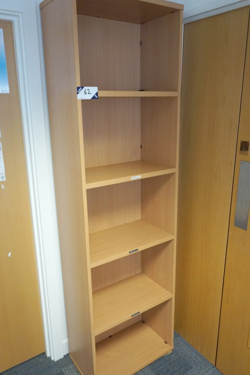 Beech multishelf book case, 600x2050x350mm