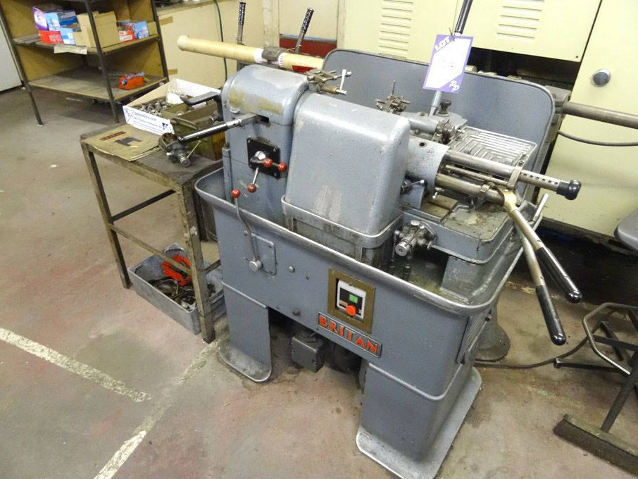 Britan repetition lathe, twin turret, collet chuck...