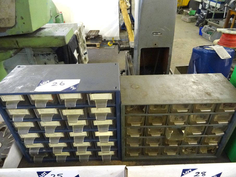2x multi drawer storage units with contents inc: Q...