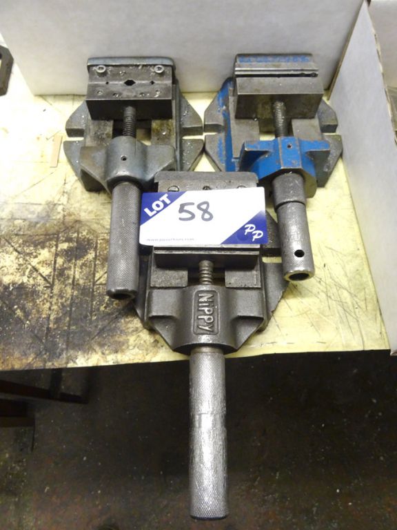3x 80mm machine vices