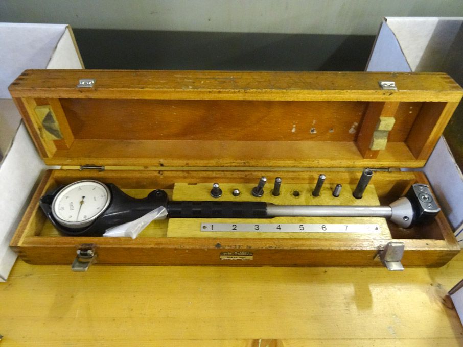 Mercer dial bore gauge in wooden box