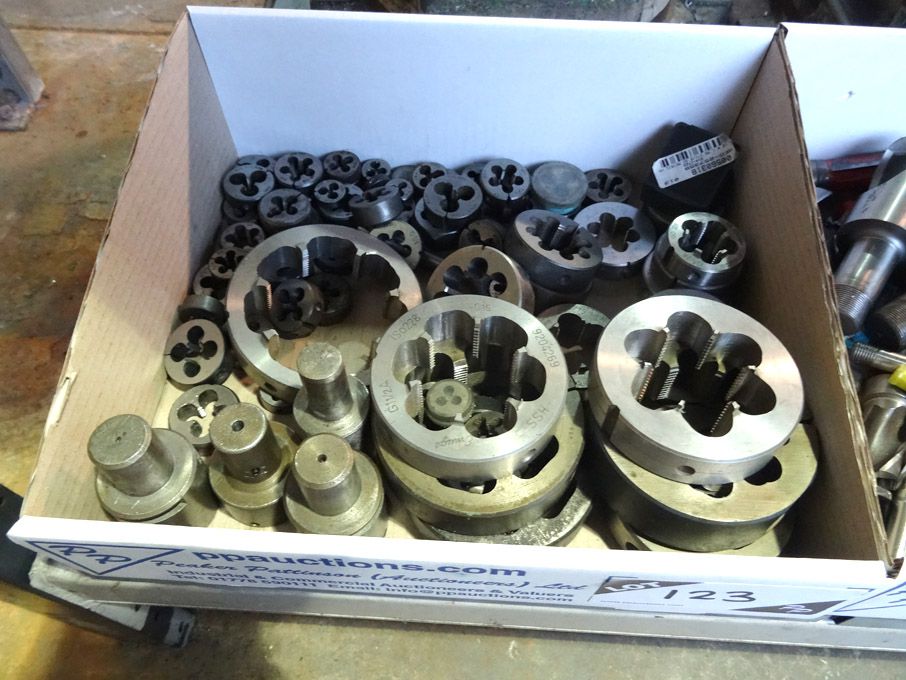 Qty HSS dies to 2 3/8" approx