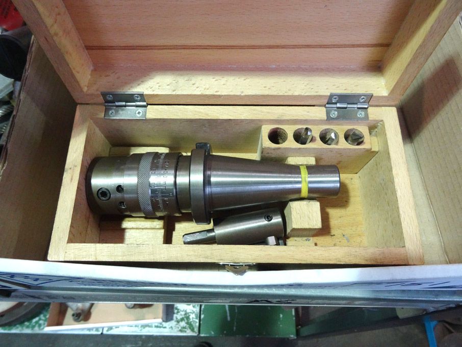 Thiel boring head in wooden case & similar measuri...