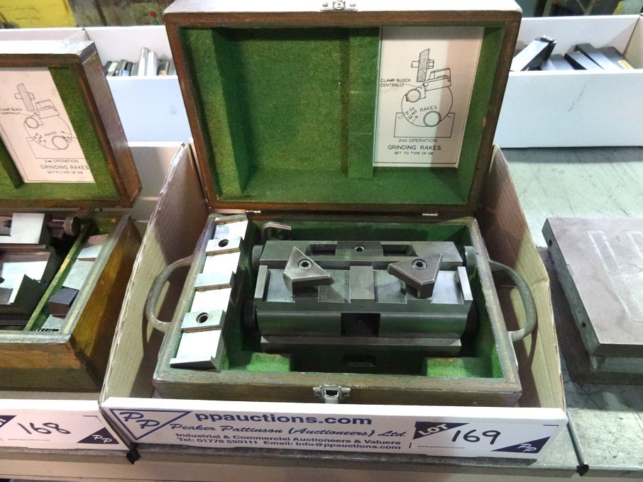 Coventry Die No 3 grinding fixture in wooden case