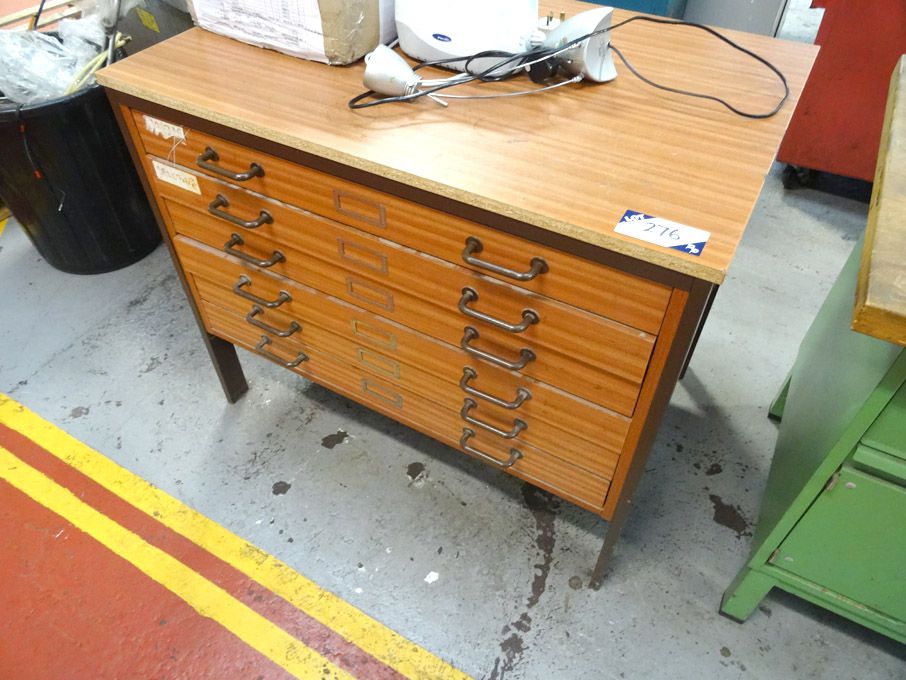 6 drawer wooden plan chest, 1000x700mm