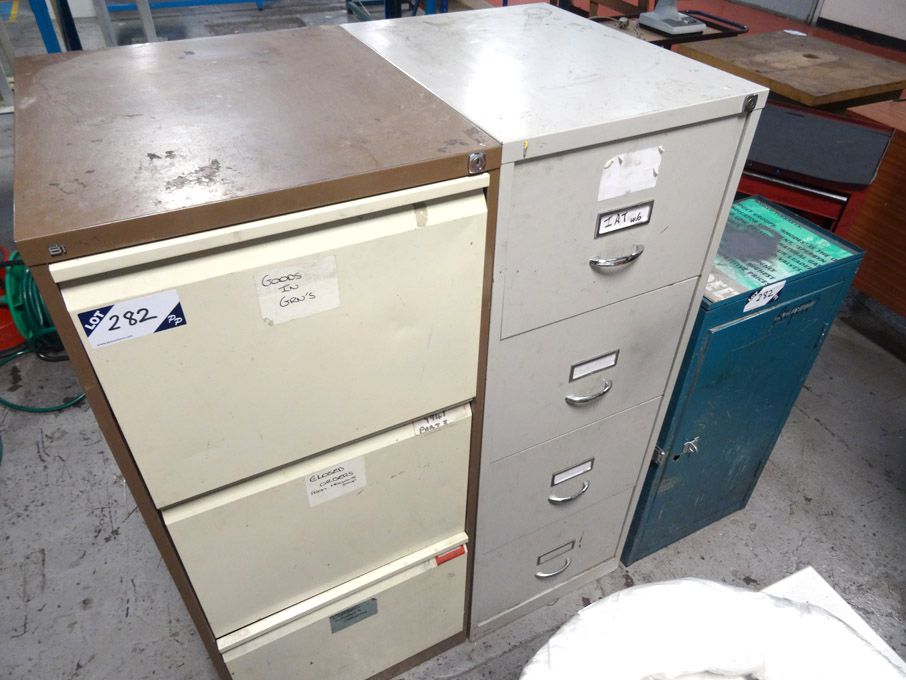 Bisley 3 drawer, 4 drawer metal filing cabinets, s...