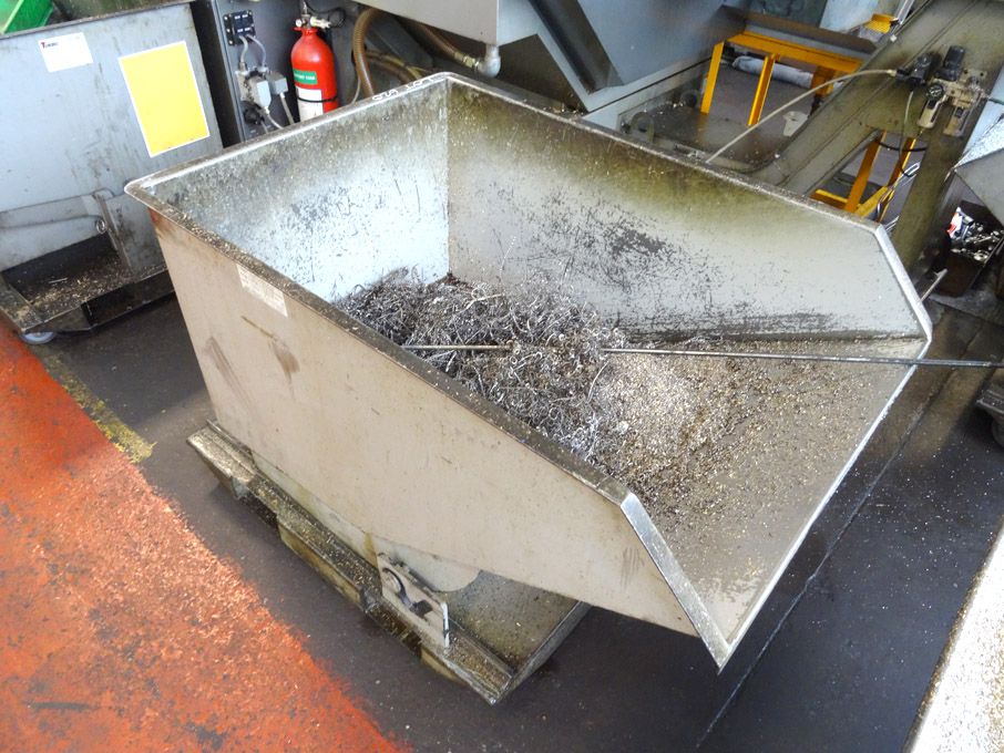 Turbo mobile forkable tipping skip, 0.35m3 capacit...