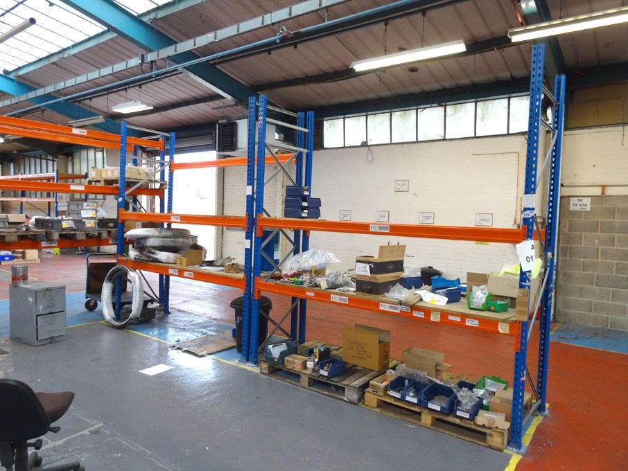 2 bays heavy duty boltless pallet racking, multish...