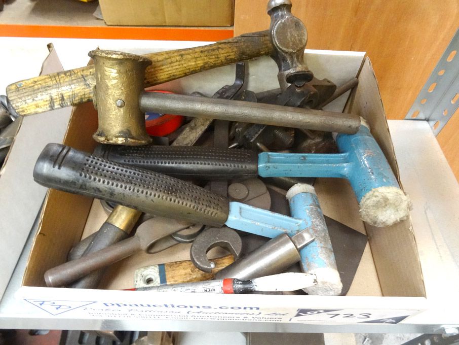 Qty various hammers, spanners etc