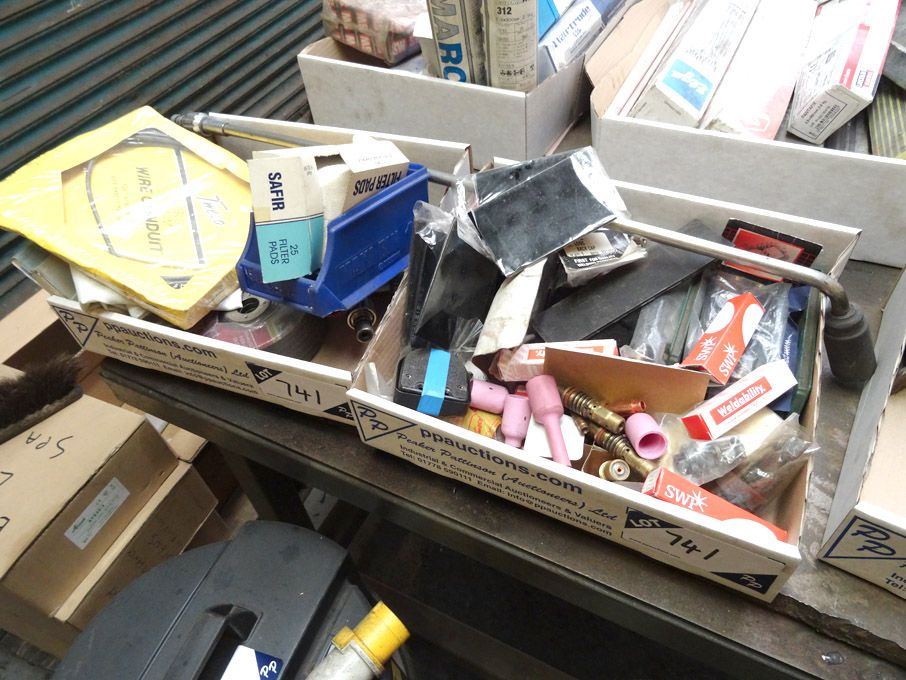 Qty SWP, Tweco etc welding spares inc: tips, nozzl...