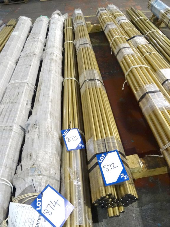 16x 25mm dia x 3050mm approx round brass bars