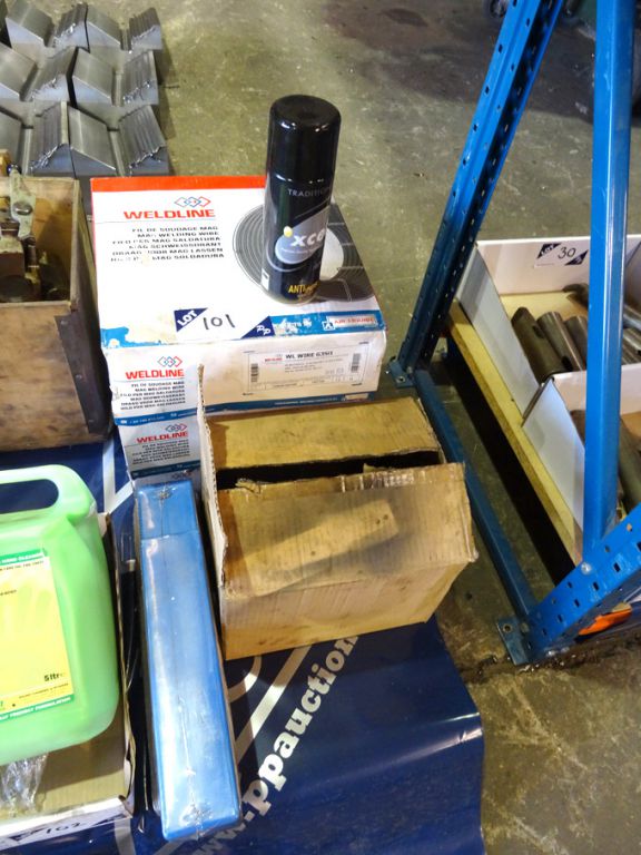 3x reels Weldline G3Si1 mag welding wire, 9x cans...