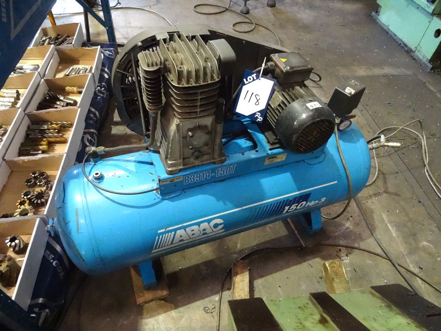 ABAC B3914-150T compressor on 150ltr air receiver,...