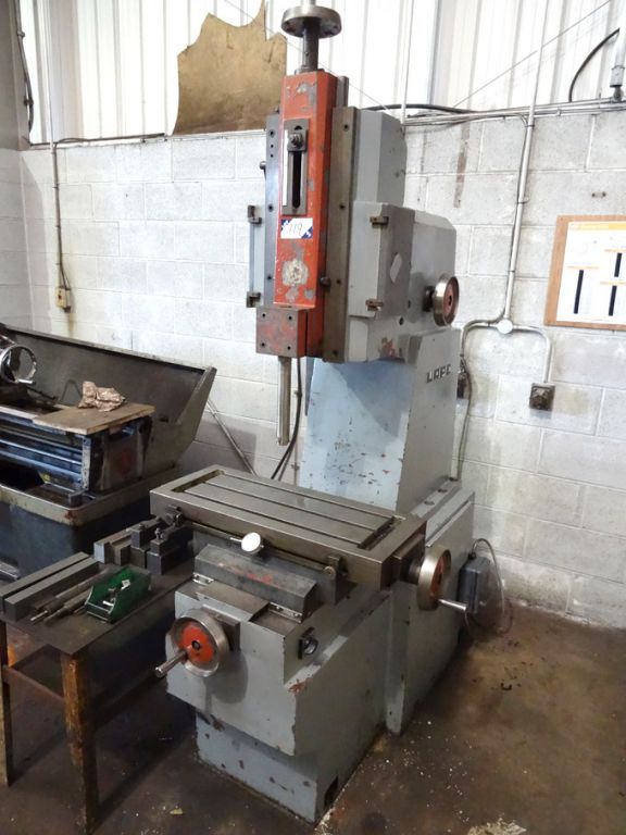Urpe vertical slotter, 32x12" table, 6" adjustment