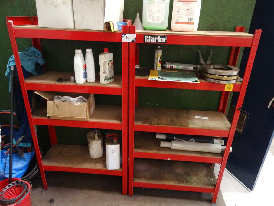 2x Clarke light duty storage racks, multishelf, 80...