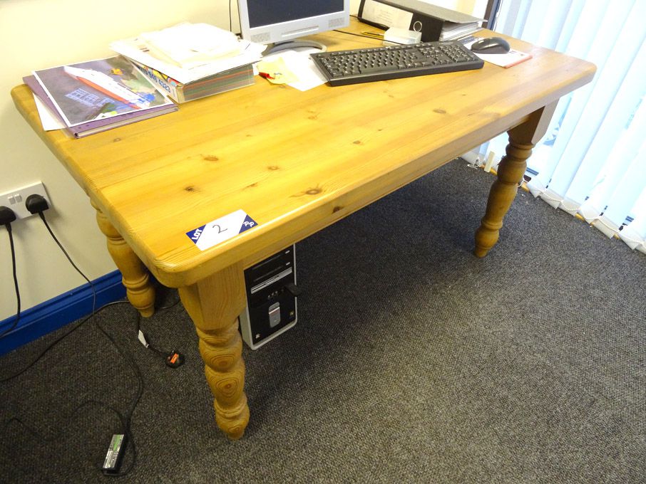 54x29" solid wooden table
