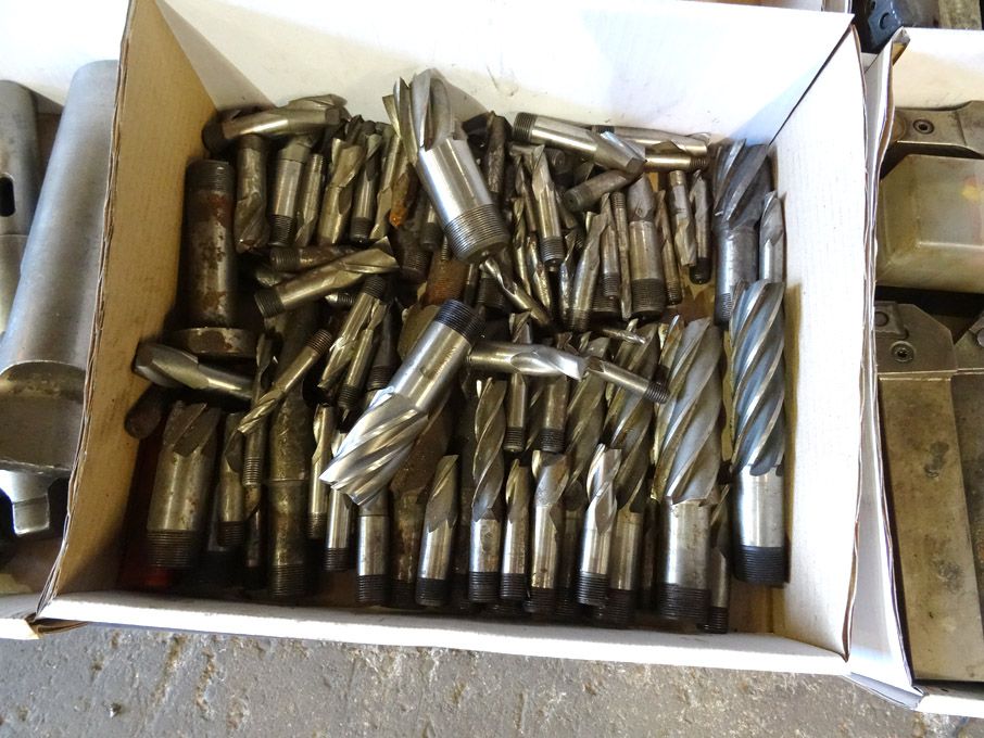 Qty HSS end mills, slot drills to 1 3/8" approx