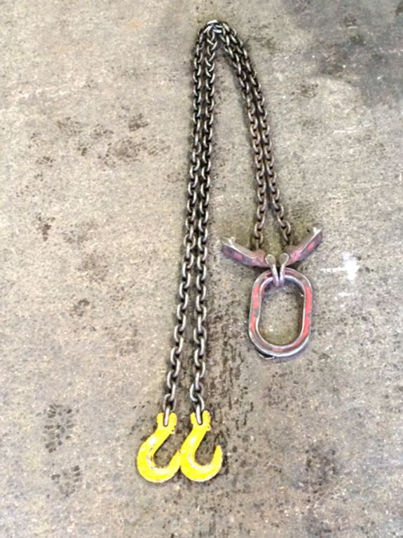 2 leg Chain sling- 3.2m drop x 7.5ton @45deg with...