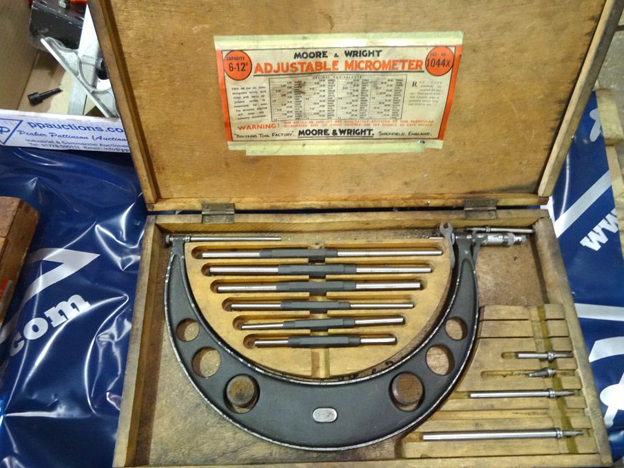Moore & Wright 6-12" micrometer in wooden case