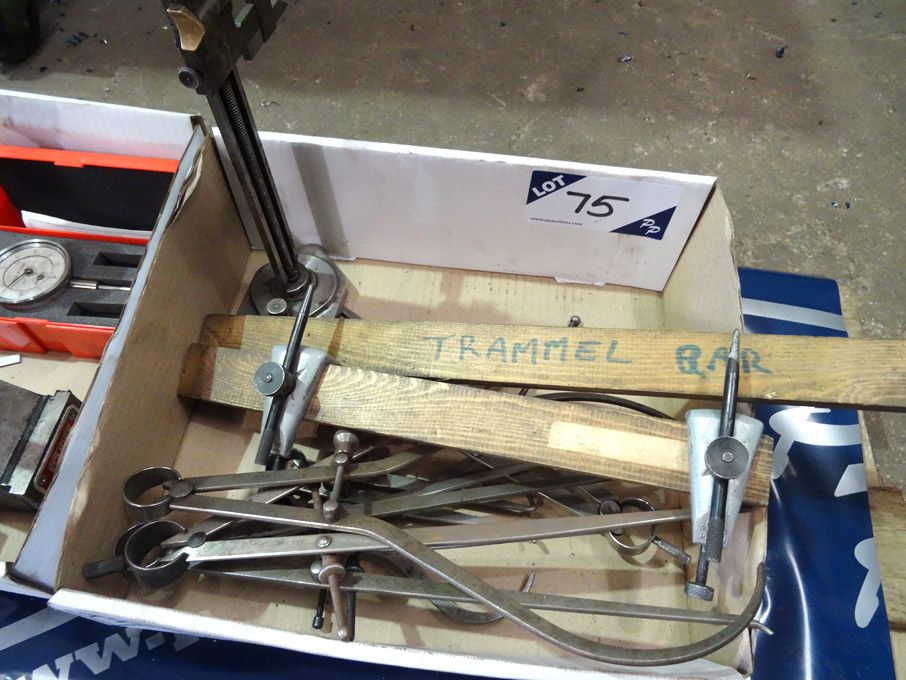 Chesterman 360mm height gauge, trammel bar, 3x ste...