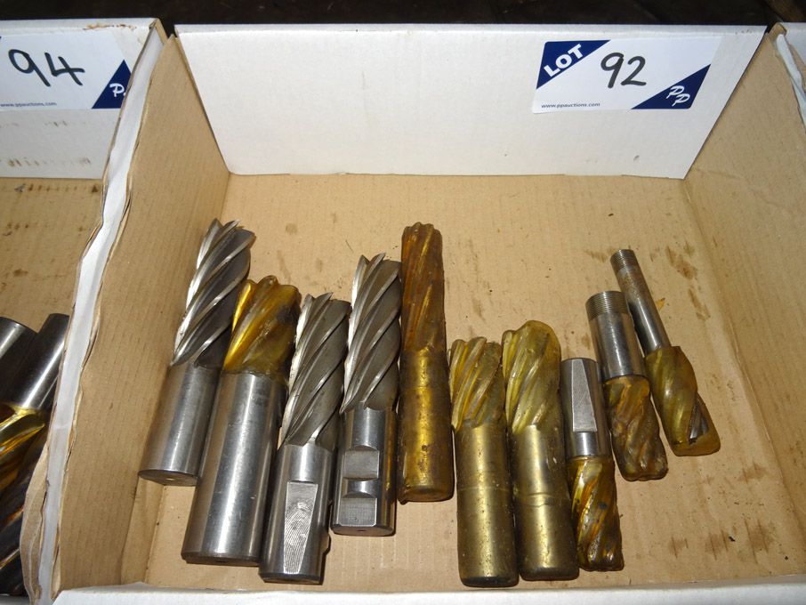 10x various size Cobalt end mills (unused)