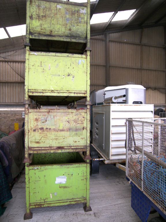 AMEND: 8x solid sided metal stillages, 1300x960x83...