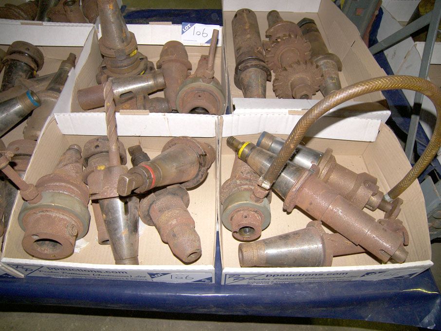 Qty various taper tool holders in 4 boxes