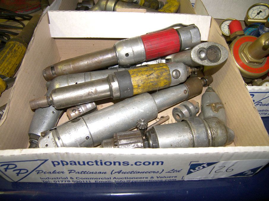 Qty Desoutter pneumatic tools as lotted in 3 boxes