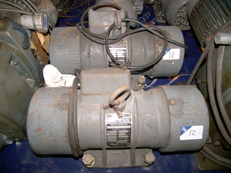 2x GEE vibrator motor unit, 1/2HP, 1440rpm, 3 phas...