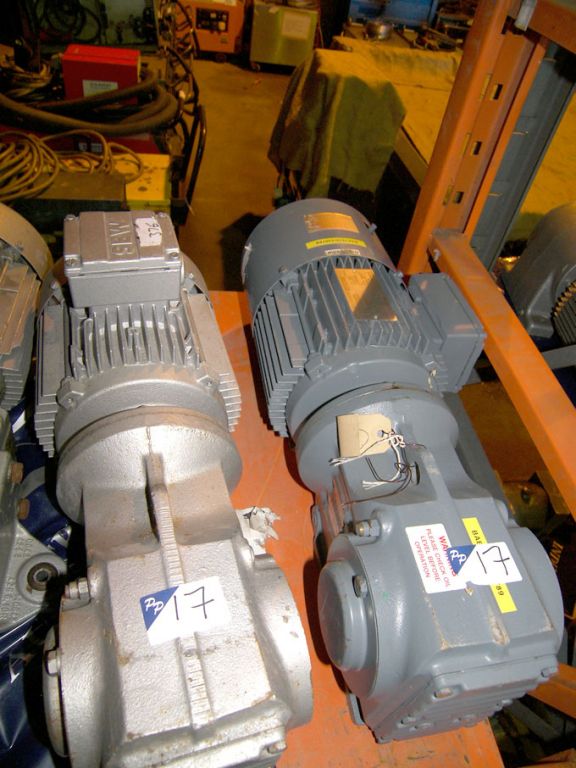 2x SEW 3 phase motors / gearboxes, 1.1kW @ 1400rpm...