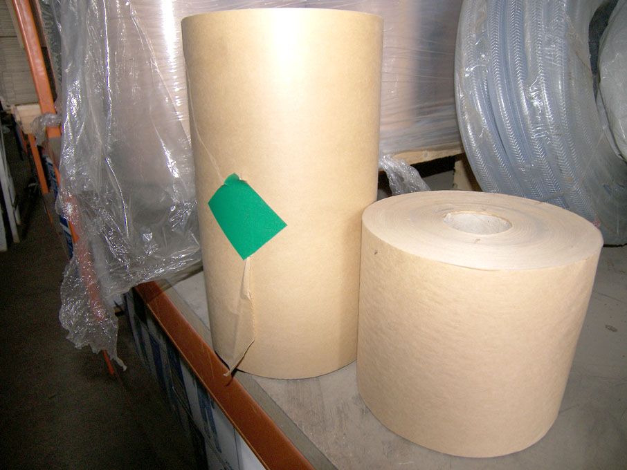 25 rolls 150mm wide & 25 rolls 300mm wide brown pa...