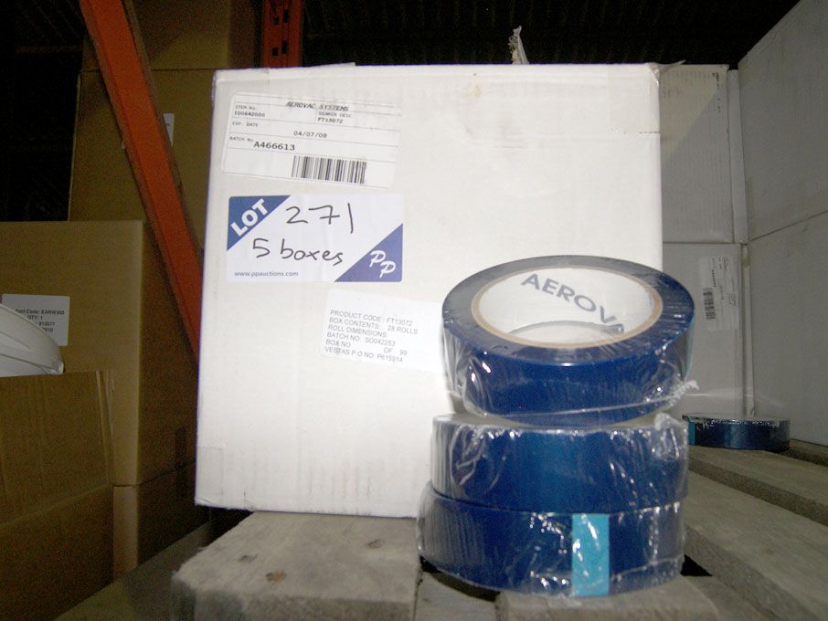 5 boxes (28 rolls per box) Aerovac flash tape, 30m...