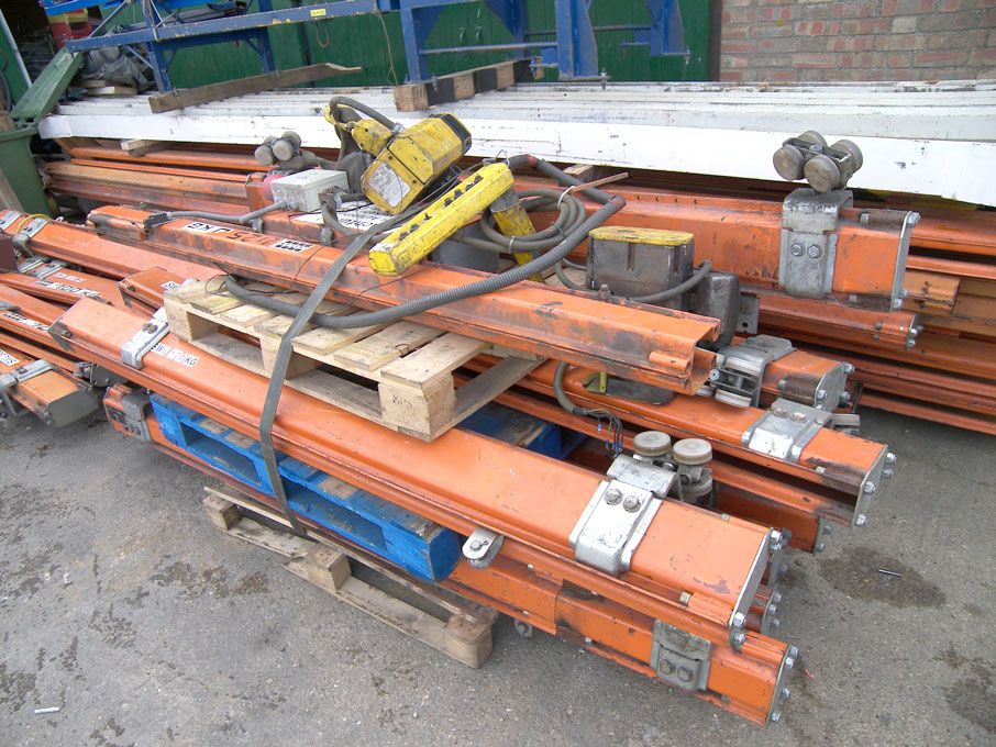 Qty Kone overhead crane rails to 6m approx long, 1...