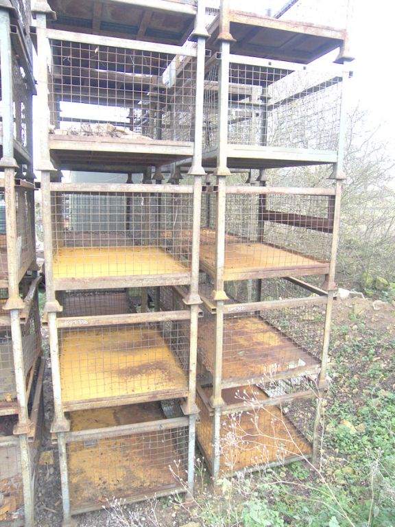 10x stackable wire mesh stillages, 1300x950x850mm