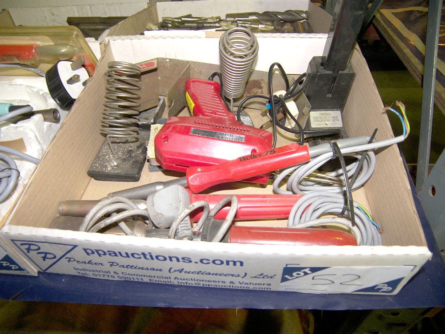 Qty Weller etc soldering irons, soldering guns, 24...