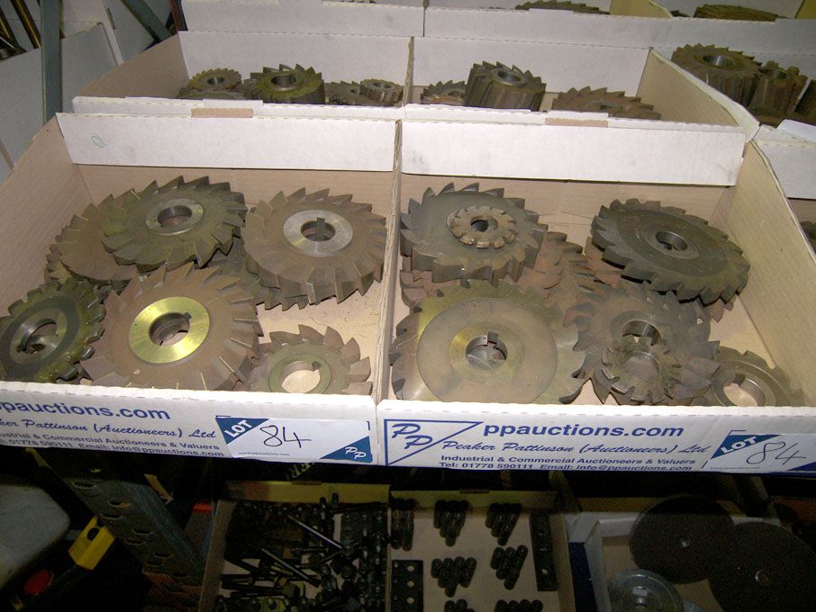 Qty HSS side & face milling cutters to 6" approx i...