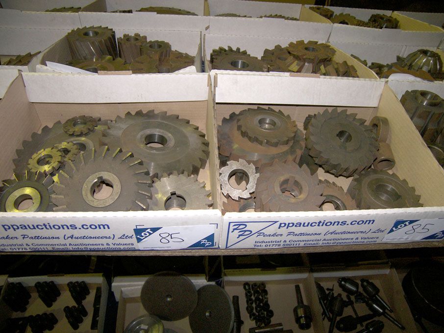 Qty HSS side & face milling cutters to 6" approx i...