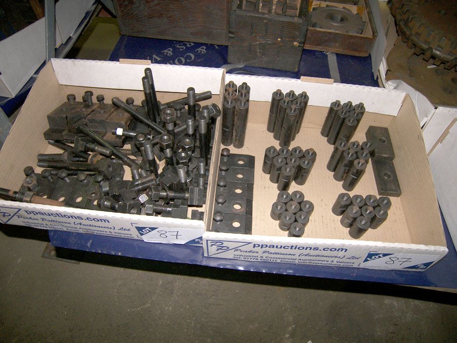 Qty various clamping equipment in 2 boxes