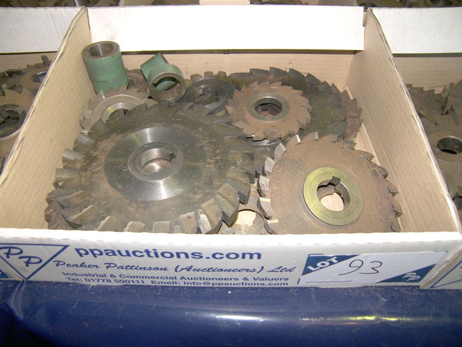 Qty HSS side & face milling cutters to 6" approx i...