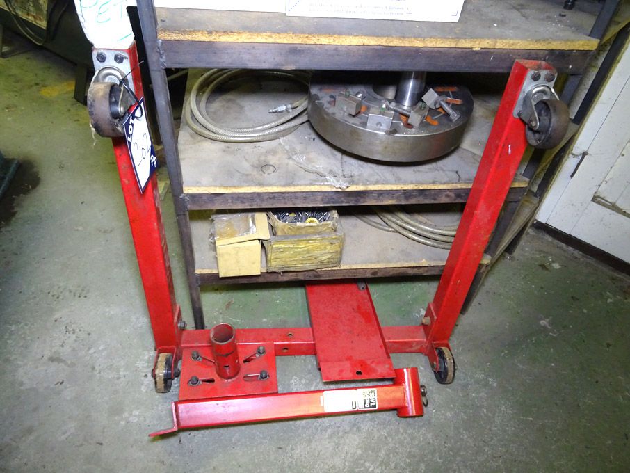 Mobile Clarke engine stand, 340kg SWL