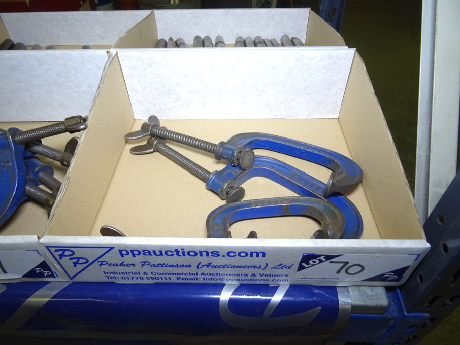 3x Record 4" G-clamps