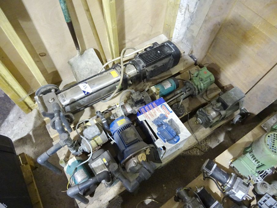 Qty various electrical pumps inc: Speroni, Iwaki,...