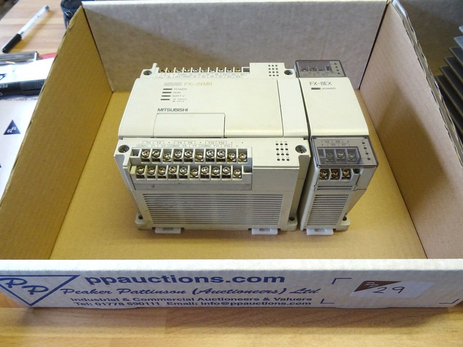 Mitsubishi FX1 - 24MR PLC with FX - 8EX programmab...