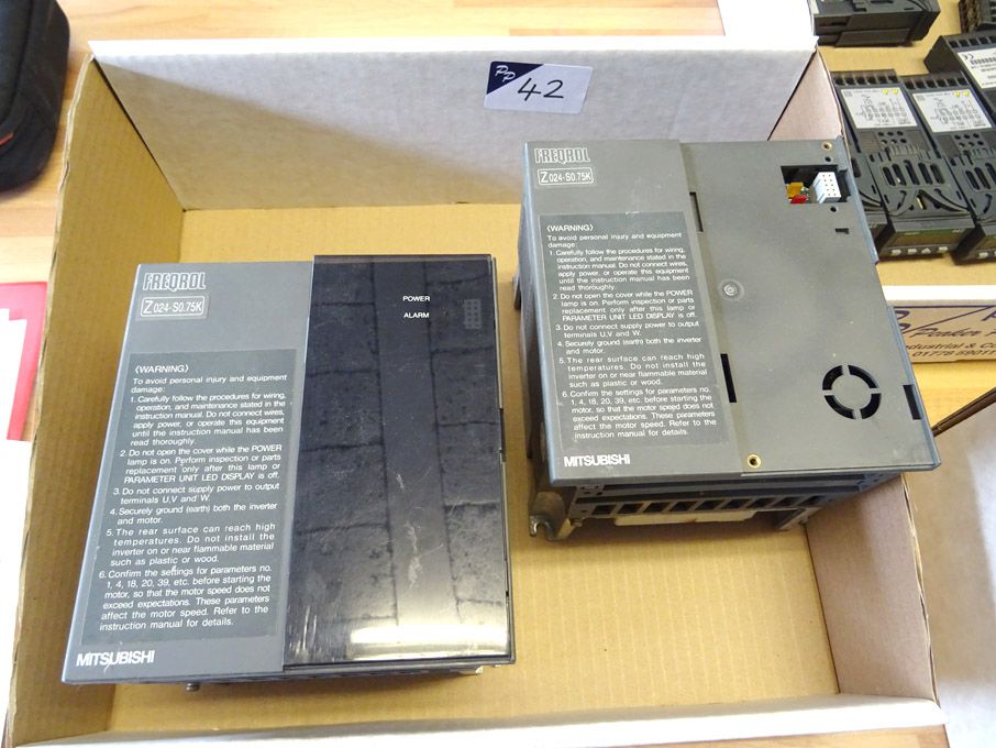 2x Mitsubishi Freqrol Z024-50.75k inverters, 0.75k...