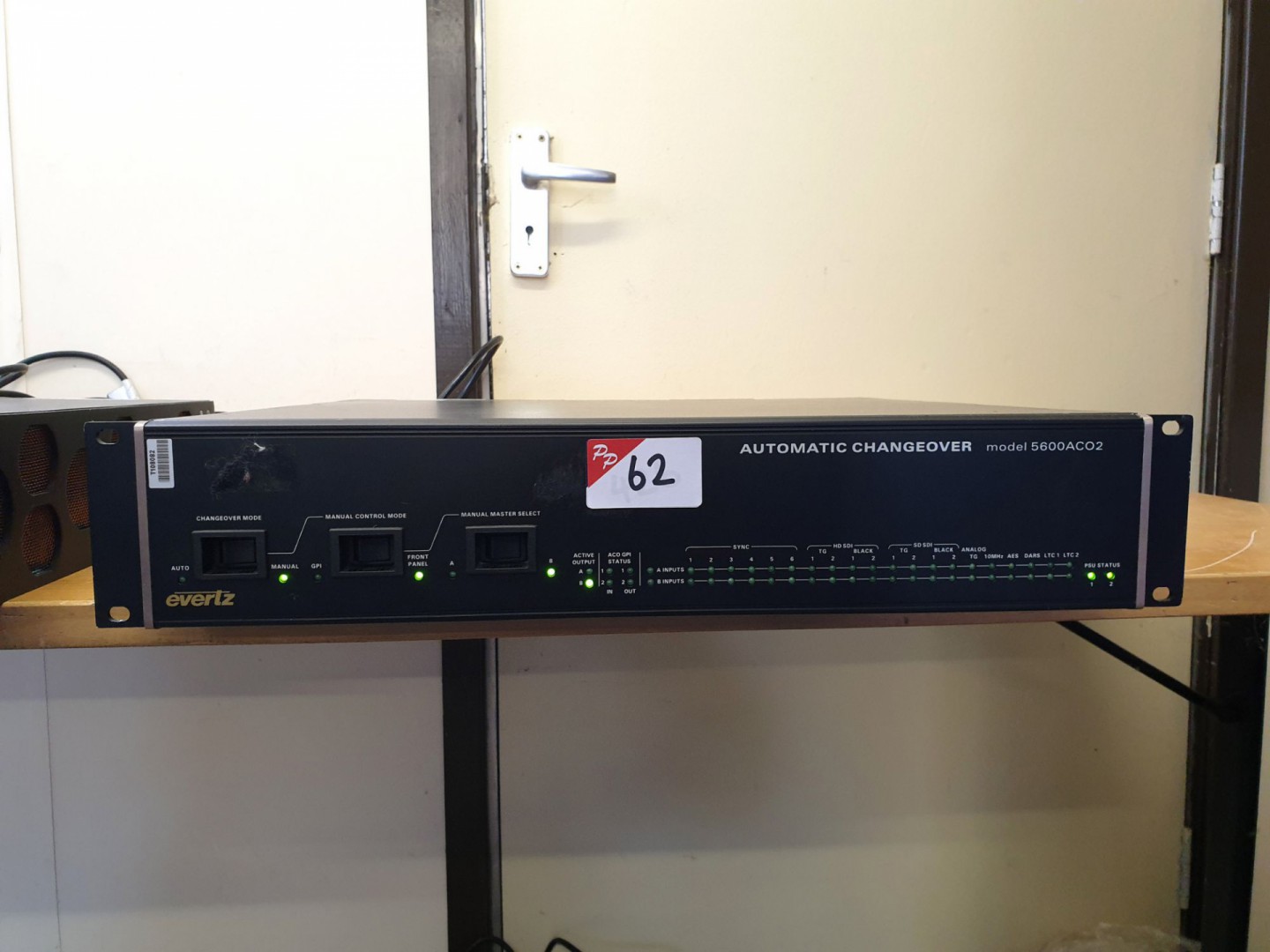 Evertz 5600 AC02 automatic changeover