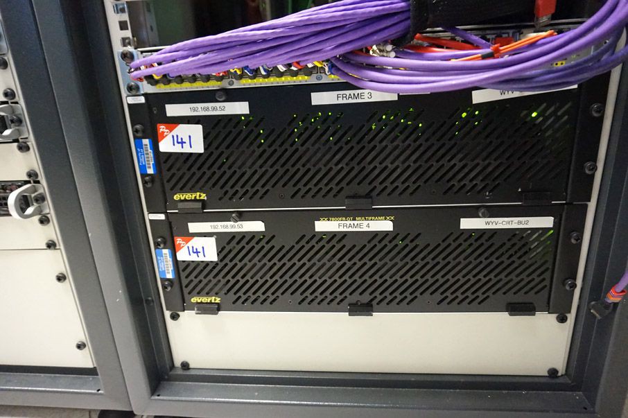 2x Evertz 7800FR-QT multiframe