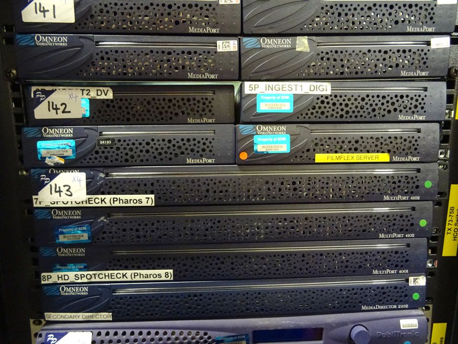 2x Omneon Multiport 4102, Omneon Multiport 4001, O...