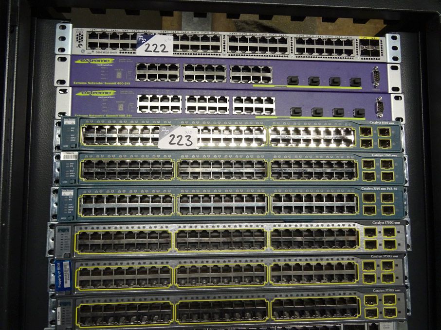 3x Cisco 3560 switches, 3x Cisco 3750G switches