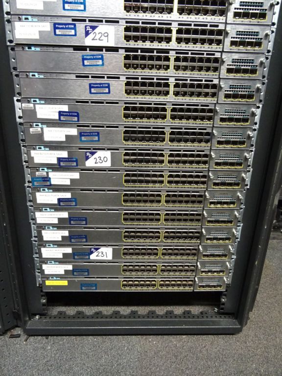 3x Cisco C750X Series switches, 24 port (2010)