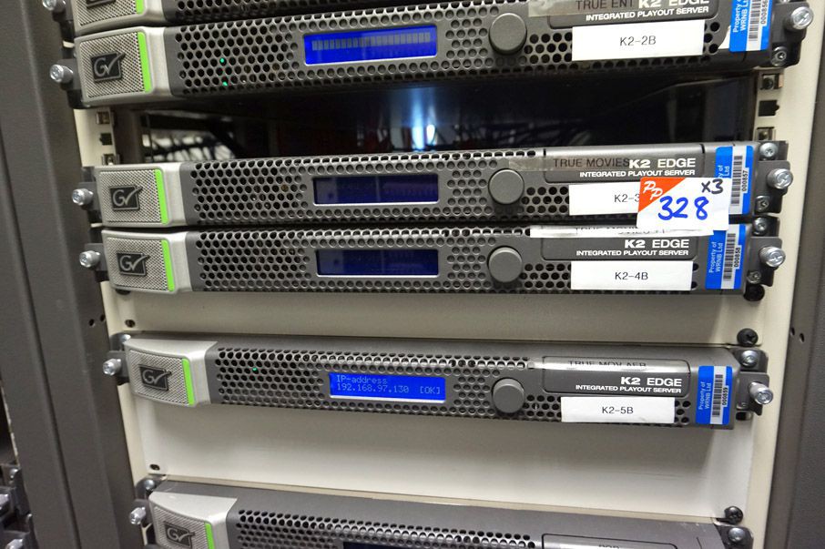 3x Grass Valley K2 edge integrated play out server...